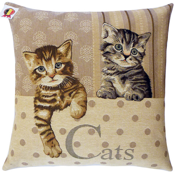 Cushion Cats Brown -- 45x45cm-0