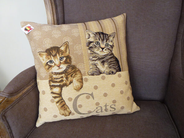 Cushion Cats Brown -- 45x45cm-10808