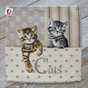 Cushion Cats Brown -- 45x45cm-10806