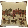 Cushion -- Houses and Carriages of Bruges -- 45x45cm-0
