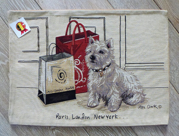 Cushion Shopping with Westie -- 30x45cm-10221