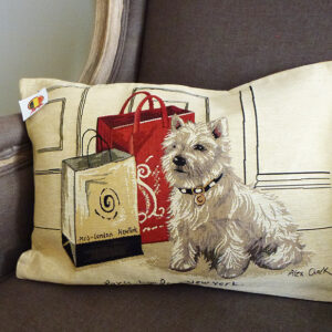 Cushion Shopping with Westie -- 30x45cm-10222