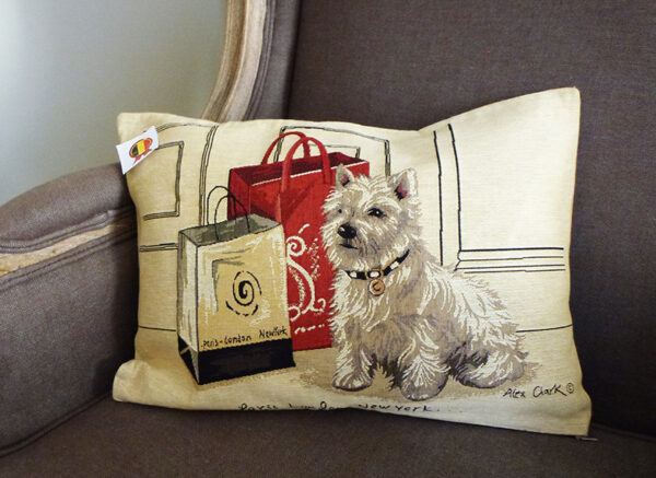 Cushion Shopping with Westie -- 30x45cm-10222