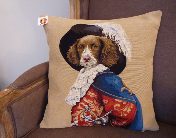 Coussin chien Porthos -- 45x45cm-10473