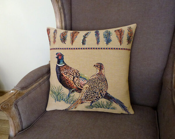 Coussin Faisans -- 45x45cm-11275