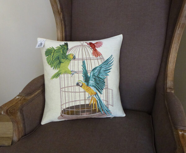 Cushion Parrots -- 45x45cm-11287