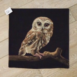 Coussin Hibou Noir -- 45x45cm -11470